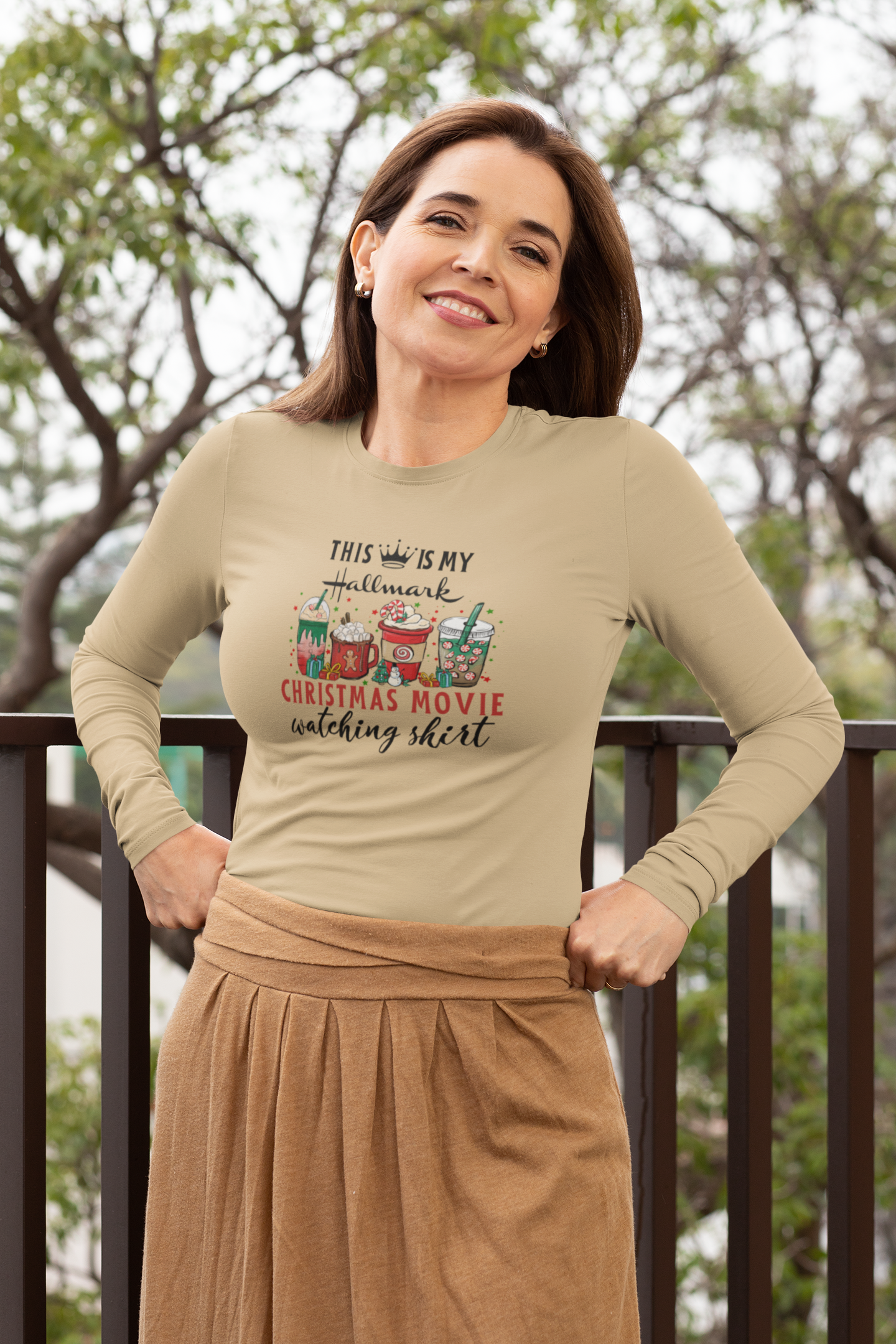 Holiday Long Sleeve Lightweight Crew Shirt, Hallmark Movie