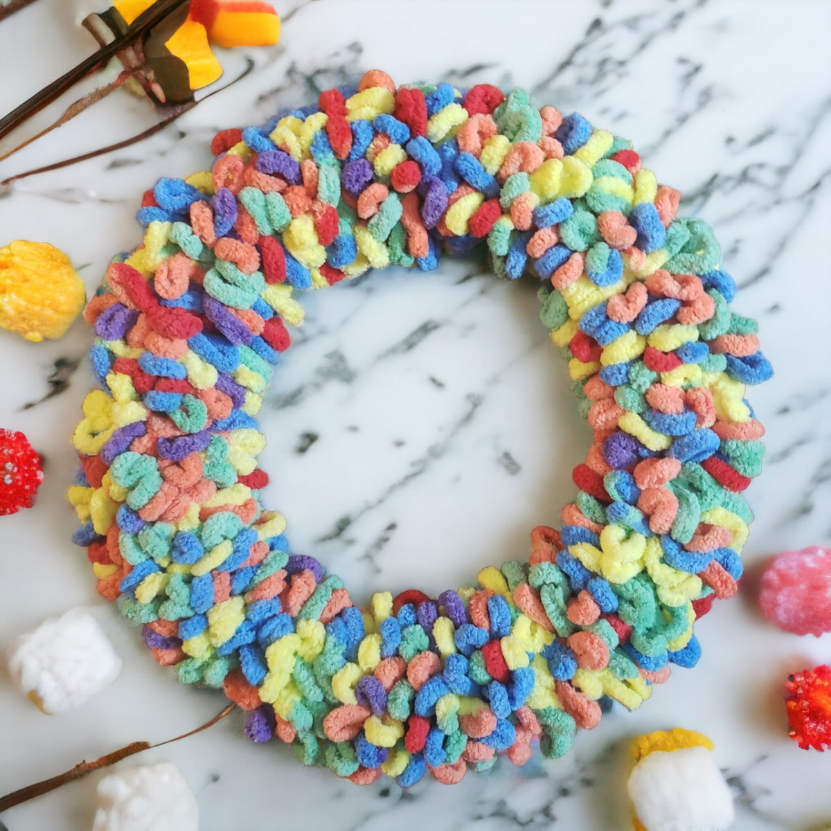 Pretty Rainbow 15' Wreath