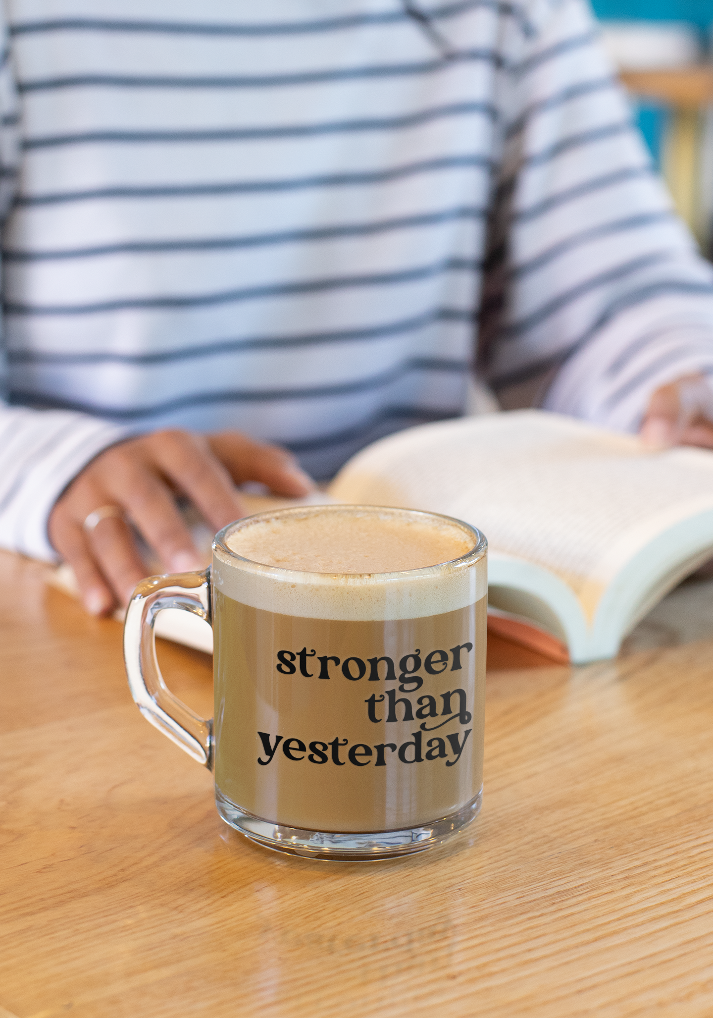 Glass Mug, 11oz., Love you... coffee