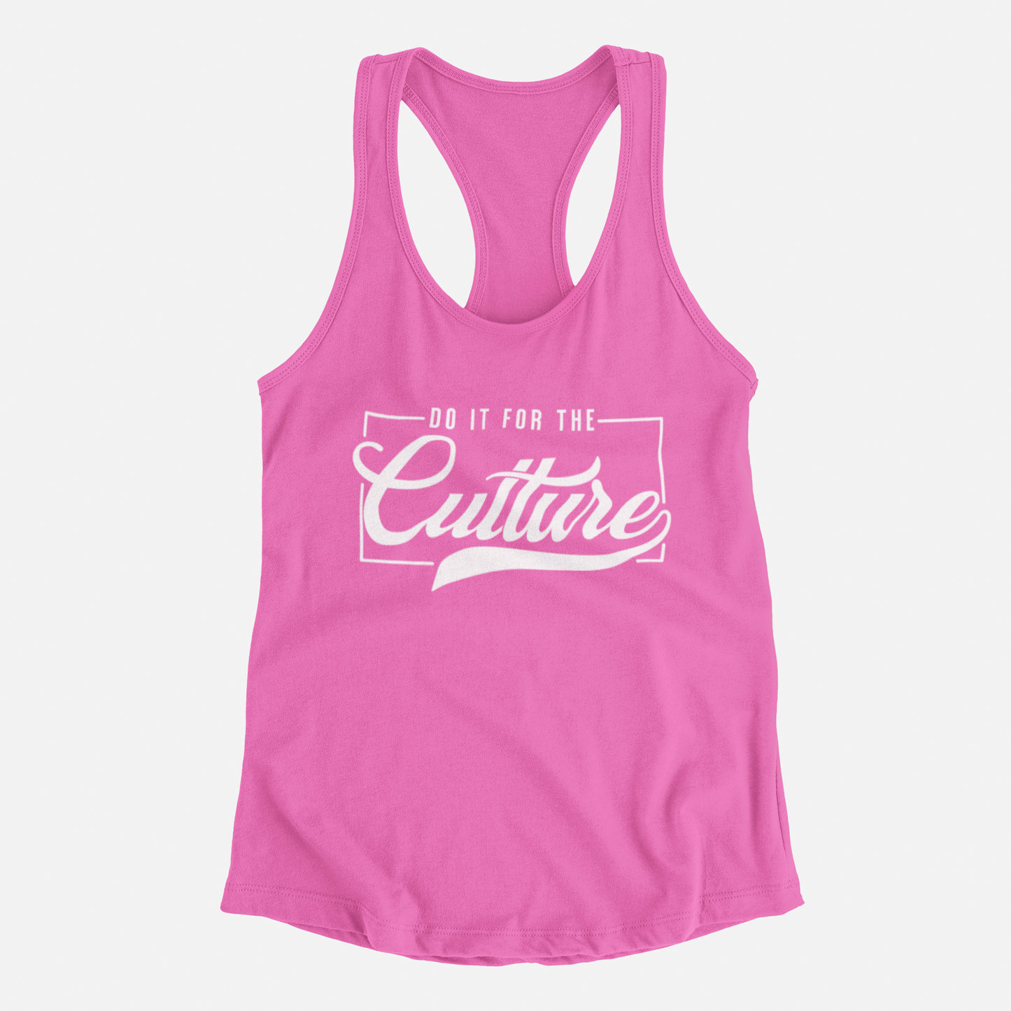 Racerback Tank Top, Do it for the Culture in 3D Puff Print