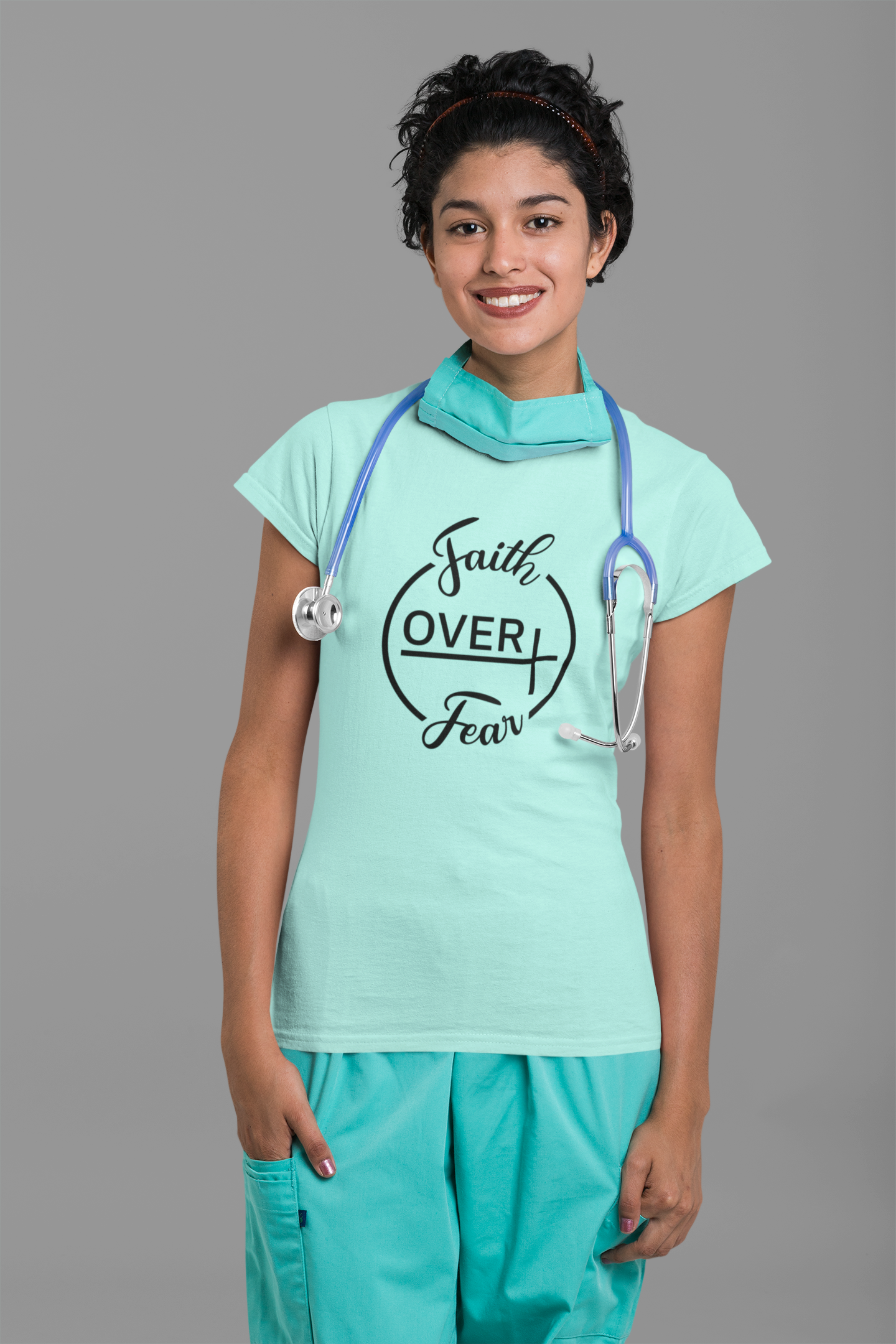 Short Sleeve Junior SlimFit TShirt, Faith Fear