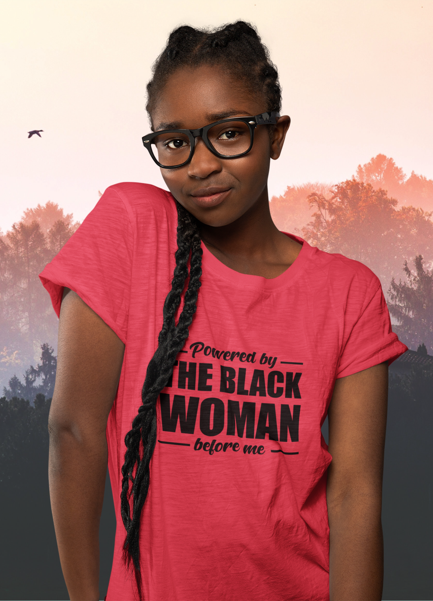 Short Sleeve TShirt, Powered by Black Women