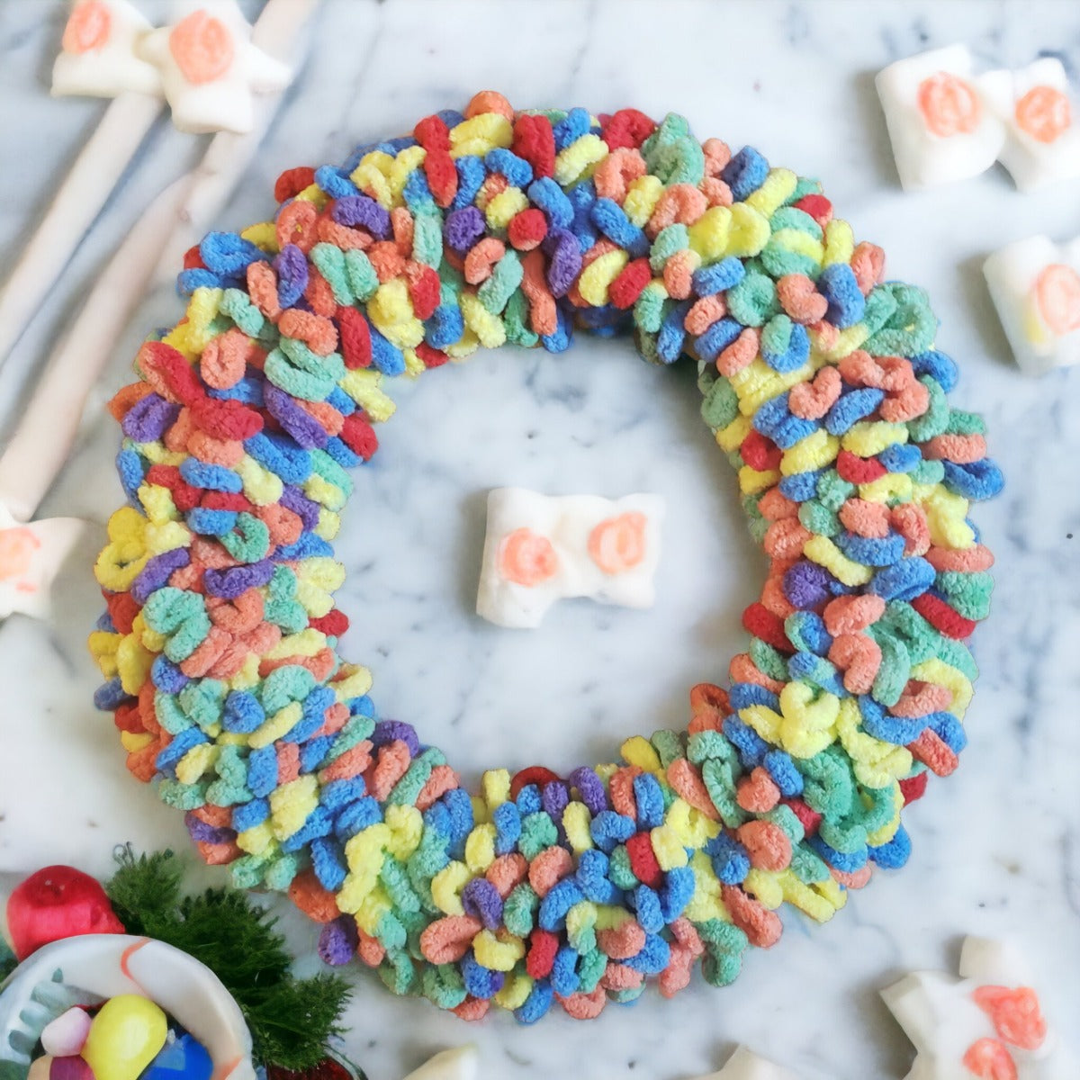 Pretty Rainbow 15' Wreath