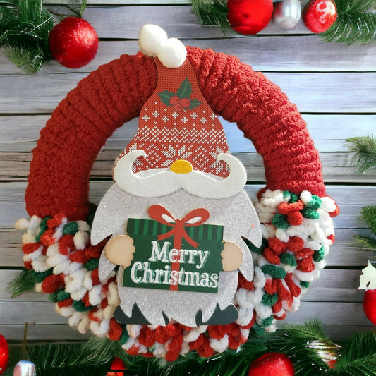 Santa Gnome Christmas 15' Wreath