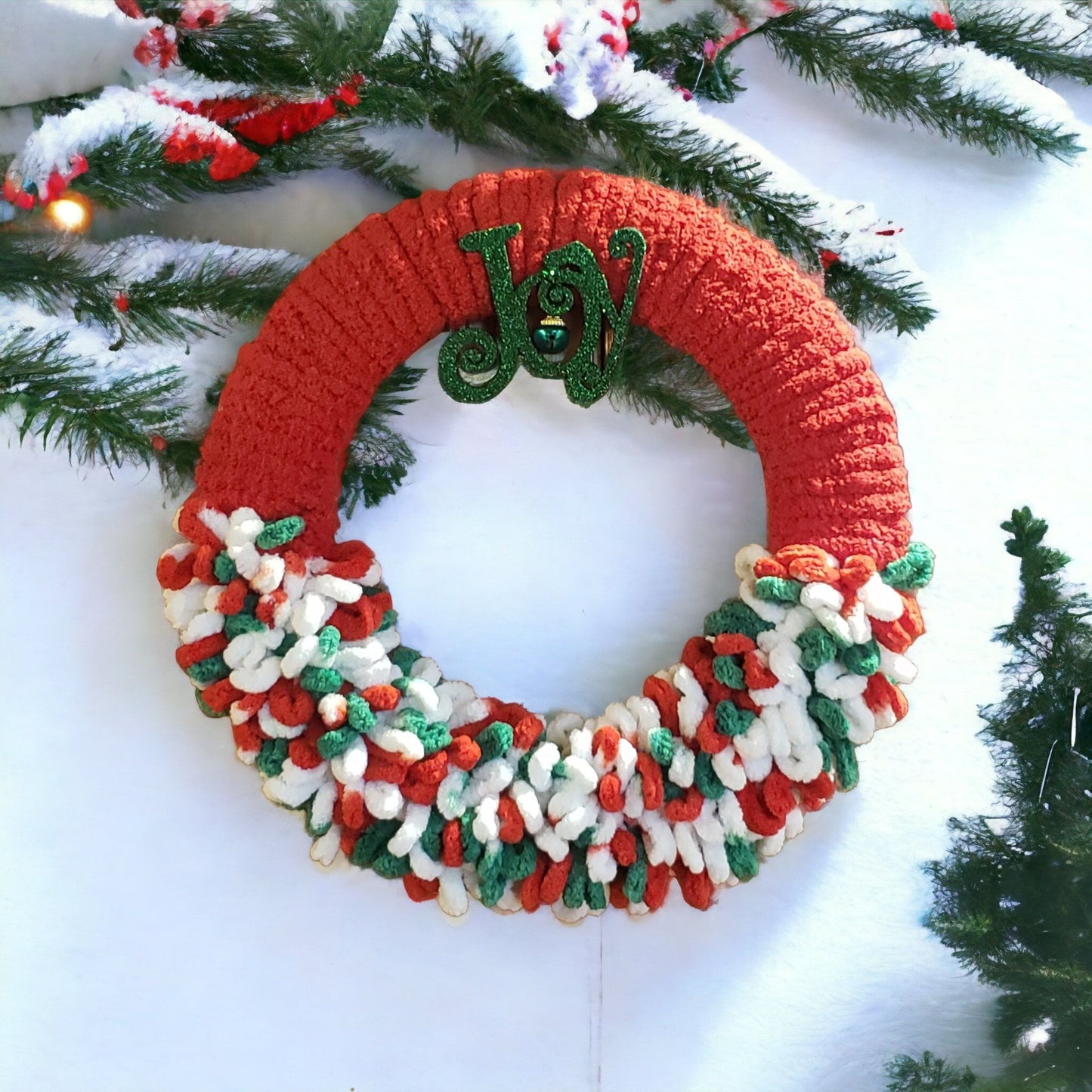 Holiday Wreath, Give Joy Winter!