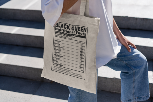 Canvas Tote Bag (Black Queen)
